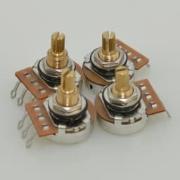 1 Piece 3/8" Brass Short Long Split Shaft Potentiometers Pots 250K 500K Option for Electric Guitar and Bass Tone Volume Parts