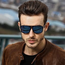 VIVIBEE Men Polarized Day Night Vision Glasses Retro Color Changing Square Oversized Yellow Goggles Women Driving Shades