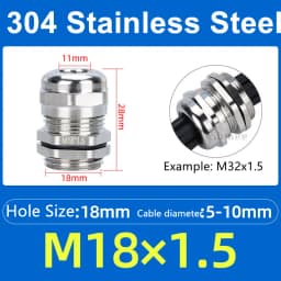 1Pcs Waterproof Cable Gland 304 Stainless Steel Glands IP68 PG7 PG9 M12 M16 Metal Joint PG13.5 M20*1.5 Cable Fixing Seal Joint