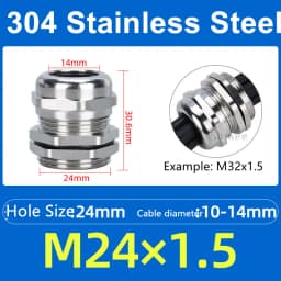 1Pcs Waterproof Cable Gland 304 Stainless Steel Glands IP68 PG7 PG9 M12 M16 Metal Joint PG13.5 M20*1.5 Cable Fixing Seal Joint