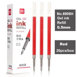 Deli Gel Pen 0.5mm Press Retractable Bullet Ballpoint Pens Simple Style Apply To For School Office Writing Stationery Supplies