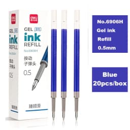 Deli Gel Pen 0.5mm Press Retractable Bullet Ballpoint Pens Simple Style Apply To For School Office Writing Stationery Supplies