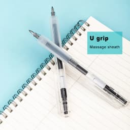 Deli Gel Pen 0.5mm Press Retractable Bullet Ballpoint Pens Simple Style Apply To For School Office Writing Stationery Supplies