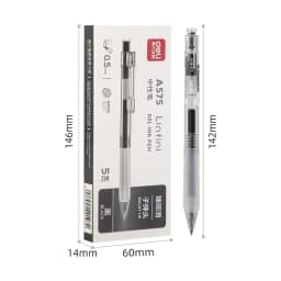 Deli Gel Pen 0.5mm Press Retractable Bullet Ballpoint Pens Simple Style Apply To For School Office Writing Stationery Supplies