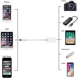 For Lightning to USB OTG Adapter for ipad iPhone14 13 12 11 Pro mini xr 8 7 to Read transfer data Connect external USB device