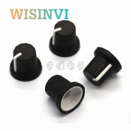 10 Pieces Rubber Half Shaft Knob Diameter 16mm Height 14mm Soft Rubber Knob 180 Degree D-Shaped Inner Hole 6mm