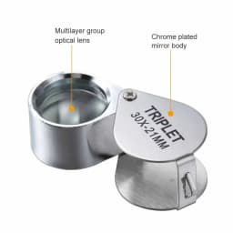 10x-30x Jewelry Diamond Jewelry Loupe Magnifier Tool Eye Magnifier Magnifying Glass Equipments Triplet Jewelers Eye Glass
