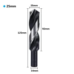 Reduced Shank HSS Drill Bit 14/16/18/20/22/25mm Hole Drill Cutter for Woodworking Carpentry Tools Twist Drill Bit
