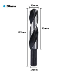 Reduced Shank HSS Drill Bit 14/16/18/20/22/25mm Hole Drill Cutter for Woodworking Carpentry Tools Twist Drill Bit