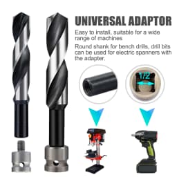Reduced Shank HSS Drill Bit 14/16/18/20/22/25mm Hole Drill Cutter for Woodworking Carpentry Tools Twist Drill Bit