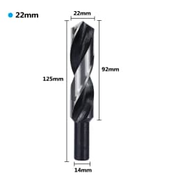 Reduced Shank HSS Drill Bit 14/16/18/20/22/25mm Hole Drill Cutter for Woodworking Carpentry Tools Twist Drill Bit