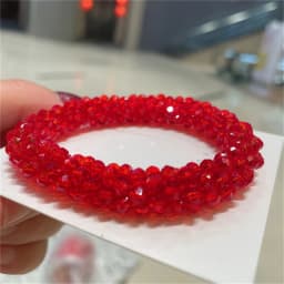 New Glitter Crystal Beads Hair Rope for Women Ponytail Scrunchies Elastic Hair Bands Beaded Rubber Hairband Hair Accessories