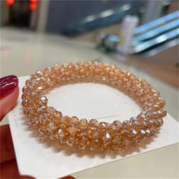 New Glitter Crystal Beads Hair Rope for Women Ponytail Scrunchies Elastic Hair Bands Beaded Rubber Hairband Hair Accessories