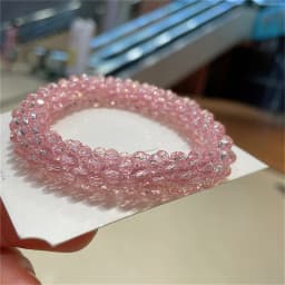 New Glitter Crystal Beads Hair Rope for Women Ponytail Scrunchies Elastic Hair Bands Beaded Rubber Hairband Hair Accessories