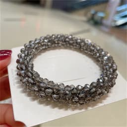 New Glitter Crystal Beads Hair Rope for Women Ponytail Scrunchies Elastic Hair Bands Beaded Rubber Hairband Hair Accessories