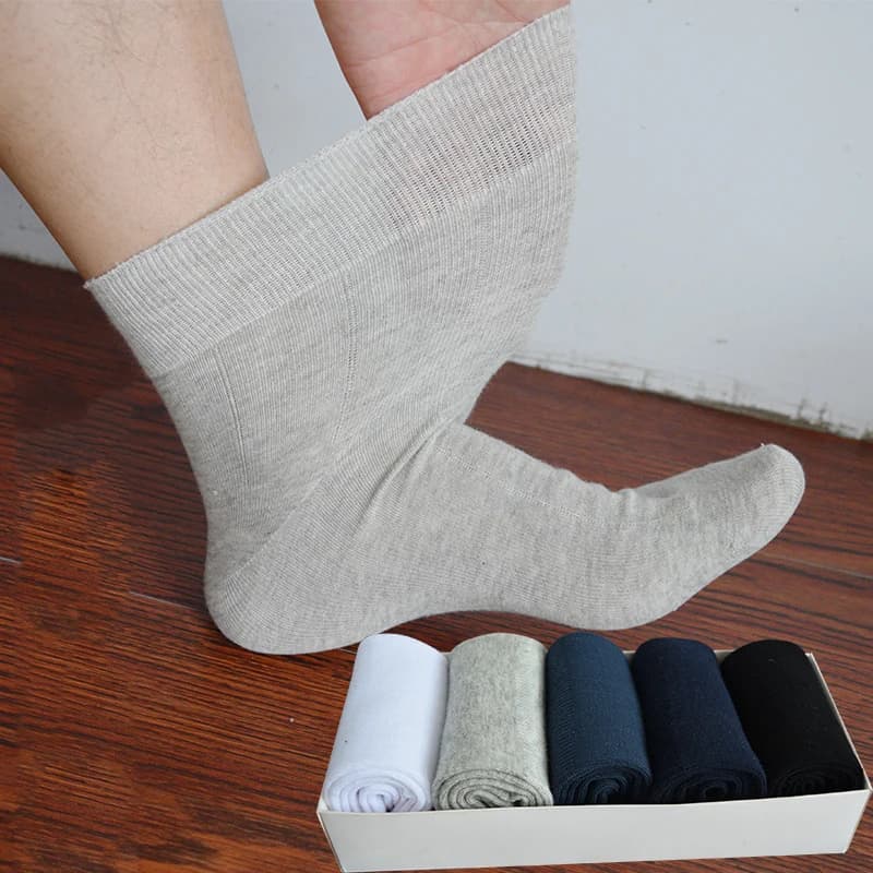 Brothock New Prevent Varicose Veins Socks Diabetics Patients Cotton Material Loose Plus Size Prue Color High Elasticity Socks