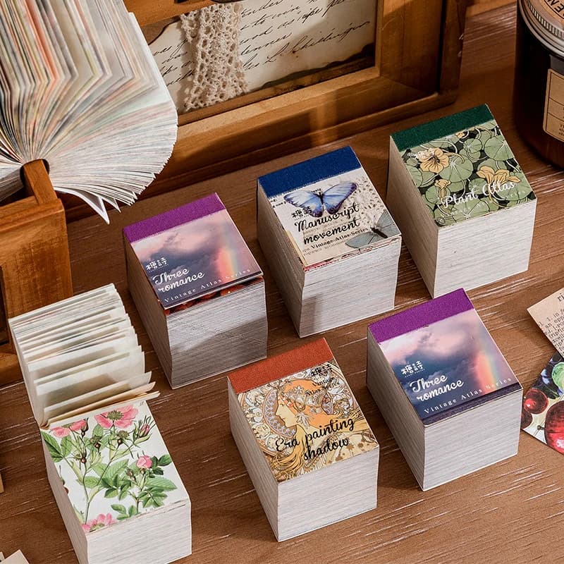 The New 400pcs/pack Lightweight Paper Vintage Craft Paper Mini Book DIY Scrapbooking Art Collage Photo Album Decor Supplies