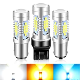 2Pcs 3600LM Canbus P21W 1156 BA15S LED Bulb For Skoda Superb Octavia 2 FL 2010 2011 2012 2013 LED Daytime Running Light DRL Lamp