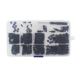 210pcs Screw Kit for Raspberry Pi Black Nylon Plastic Screws Nuts for Raspberry Pi M2.5 M3 for Raspberry Pi 4 Case Accessories