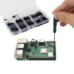 210pcs Screw Kit for Raspberry Pi Black Nylon Plastic Screws Nuts for Raspberry Pi M2.5 M3 for Raspberry Pi 4 Case Accessories