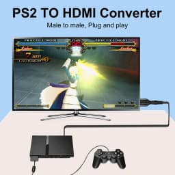 PS2 to HDMI Adapter Audio Video Converter Adapter Cable 1M 480i/480p/576i for Sony PS2 to HDMI for All PS2 Display Modes