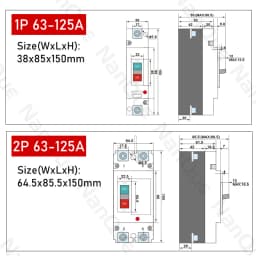 DC12V 24V 48V 60V 110V Circuit Breaker 100A 200A 300A 400A 600A Battery Protector B-type MCCB PV Car Power Short Ciruit Cut Off