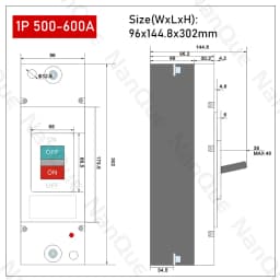DC12V 24V 48V 60V 110V Circuit Breaker 100A 200A 300A 400A 600A Battery Protector B-type MCCB PV Car Power Short Ciruit Cut Off