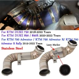 Slip On Motorcycle Exhaust Middle Link Pipe Escape Moto Muffler For KTM DUKE 790 890 Adventure R Rally KTM790 KTM890 2018-2022