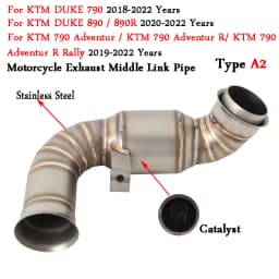 Slip On Motorcycle Exhaust Middle Link Pipe Escape Moto Muffler For KTM DUKE 790 890 Adventure R Rally KTM790 KTM890 2018-2022