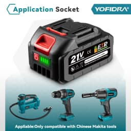 Yofidra 18-20V Rechargeable Lithium-Ion Battery For Cordless Drill/Saw/Screwdriver/Wrench/Angle Grinder Brushless Power Tools