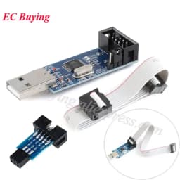USBASP USBISP AVR Programmer USB ISP USB ASP ATMEGA8 ATMEGA128 Support Win7 Win8 Win8.1 32K/64K 10Pin To 6 Pin Adapter Board
