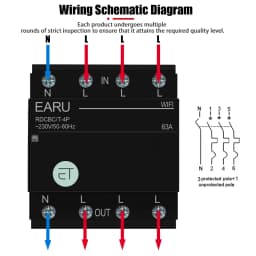 Tuya WiFi ZigBee Smart Circuit Breaker MCB 3P+N Timer Relay Switch Voice Remote Control for Alexa Google Home Assistant