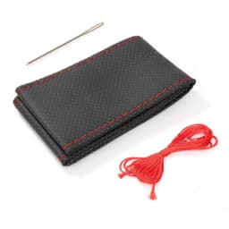 38cm DIY Car Steering Wheel Cover Fiber Leather with Needle Braid on Steering Wheel SkidProof Car Styling Interior Accessorie