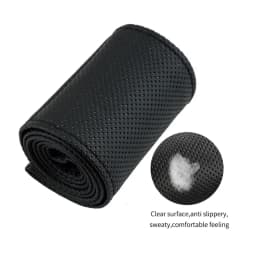 38cm DIY Car Steering Wheel Cover Fiber Leather with Needle Braid on Steering Wheel SkidProof Car Styling Interior Accessorie