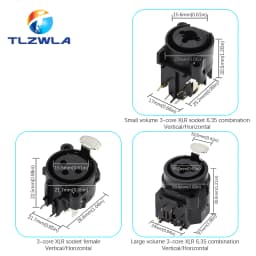 1PCS 3pin XLR Female Socket Connector Panel Mount Mixer Microphone Audio Speakers Plug Adapter