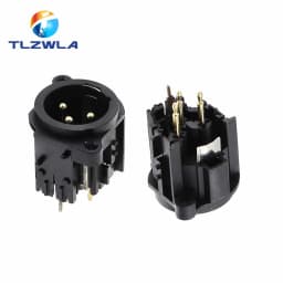 1PCS 3pin XLR Female Socket Connector Panel Mount Mixer Microphone Audio Speakers Plug Adapter
