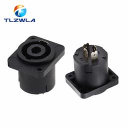 1PCS 3pin XLR Female Socket Connector Panel Mount Mixer Microphone Audio Speakers Plug Adapter