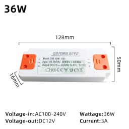 AC100V-240V To DC12V Constant Volatge 18W 36W Super Slim LED Driver LED Power Supplies 3A Lighting Transformer for LED Lighting