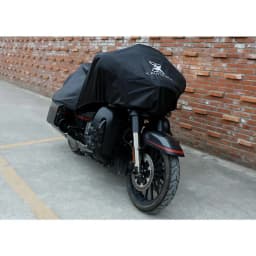 X Autohaux 210T Half Motorcycle Cover Travel Waterproof Outdoor Dustproof Rain Dust Anti UV Motor Scooter Protector Cover M L XL