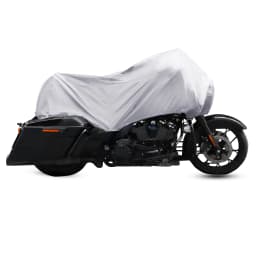 X Autohaux 210T Half Motorcycle Cover Travel Waterproof Outdoor Dustproof Rain Dust Anti UV Motor Scooter Protector Cover M L XL