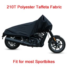 X Autohaux 210T Half Motorcycle Cover Travel Waterproof Outdoor Dustproof Rain Dust Anti UV Motor Scooter Protector Cover M L XL