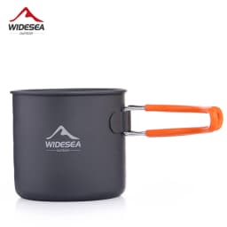 Widesea Camping Aluminum Mug Outdoor Coffee Cup Tourism Tableware Picnic Cooking Equipment Supplies Tourist Trekking Hiking