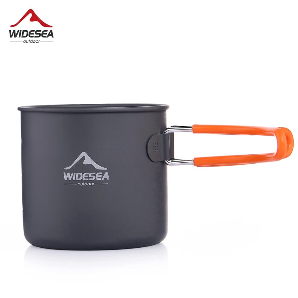 Widesea Camping Aluminum Mug Outdoor Coffee Cup Tourism Tableware Picnic Cooking Equipment Supplies Tourist Trekking Hiking