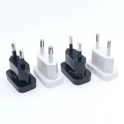 US China To European EU Travel Adapter With Safety Shutter Germany Power Wall Plug Connector Adaptor