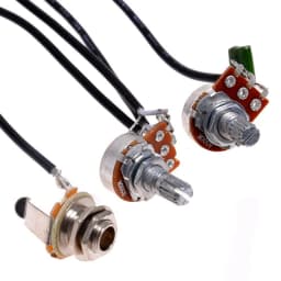 Pre-wired 4 String Single Coil Soundhole Pickup Harness with Volume & Tone Pots for Electric Guitar