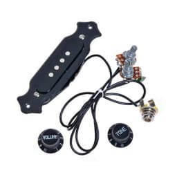 Pre-wired 4 String Single Coil Soundhole Pickup Harness with Volume & Tone Pots for Electric Guitar