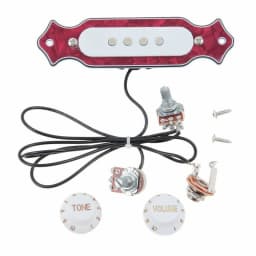 Pre-wired 4 String Single Coil Soundhole Pickup Harness with Volume & Tone Pots for Electric Guitar