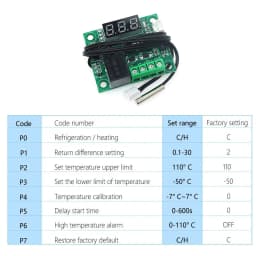 Javino W1209 DC 5V 12V heat cool temp thermostat temperature control switch temperature controller thermometer thermo controller