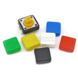20Set 12x12x7.3mm PCB Momentary Tactile Tact Mini Push Button Switch Module DIP 4PIN With Square Cap High quality 12*12*7.3mm