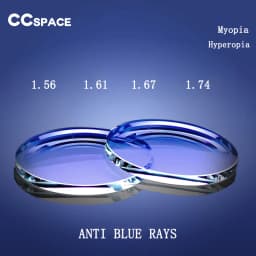 1.56 1.61 1.67 1.74 Index Anti Blue Light A Pair Of Optical Lens GREEN-EMI Prescription Myopia Presbyopia Scratch-resistant